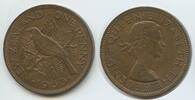 Neuseeland One Penny (1 Penny) G11815 - Elizabeth II. 1952-2022 Vogel Tūī Tui Honigfresser New Zealand -