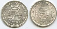 Kapverden Kapverdische Inseln 10 Escudos Silber G0999 - Colonia de Cabo Verde República Portuguesa Kap Verde -
