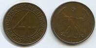 Deutsches Reich Weimar 4 Reichspfennig G4624 - Brüning-Taler Germany Weimar -
