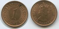 Mauritius One Cent (1 Cent) K100 - Queen Elisabeth II. -