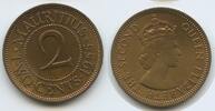 Mauritius Two Cents (2 Cents) K65 - Queen Elisabeth II. -