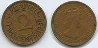 Mauritius Two Cents (2 Cents) K93 - Queen Elisabeth II. -