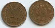 Mauritius Two Cents (2 Cents) K89 - Queen Elisabeth II. -
