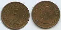 Mauritius Five Cents (5 Cents) K96 - Queen Elisabeth II. -