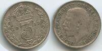 Großbritannien United Kingdom 3 Pence Silber H1463 - King George V. 1910-1936 Great Britain -