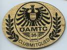 Österreich Große Oldtimer Automobilplakette - Car Badge nd. M#0097 - 35 Jahre ÖAMTC Clubmitglied UNC