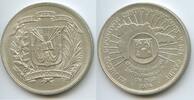 Dominikanische Republik Un Peso (1 Peso) Silber GS156 - 12th Central American and Caribbean Games Dominican Republic -