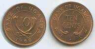 Uganda 10 Cents G1312 - Elefanten-Stoßzähne -