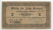 Österreich - Ungarn - Böhmen 10 Kreuzer Notgeldschein GB213 - J. W. Schnabl, Taus Banknote -