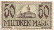 Deutsches Reich Weimar Sachsen 50 Millionen Mark (50.000.000) Banknote Inflation GB604 - Bezirk der Stadt Dresden - Notgeld Paper Money Germany -