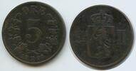 Norwegen 5 Öre (5 Øre) G8327 - Oscar II. 1872-1905 Norge Norway -