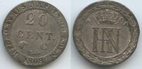 20 Centimes Silber 1808 C Westfalen Königreich G6831 - Hieronymus Napoleon 1807-1813 Westphalen Sehr Schön +, kleines Zainende