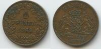 Herzogtum Nassau 1 Pfennig 1860 G14297 - Adolph 1839-1866 VF