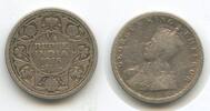 Indien Britisch 1/4 Rupee Silber (¼ Half Rupia) M#6040 - King George V. 1910-1936 India British -