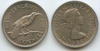 Neuseeland 6 Pence G3098 - Huia bird - Elizabeth II. 1952-2022 New Zealand -