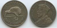 Neuseeland One Florin Silber H0871 - Kiwi King Georg V. 1910-1936 New Zealand -