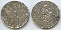 Österreich 1.Republik 1918-1938 2 Schilling Silber (Doppelschilling) M#6892 - Austria Walther von der Vogelweide -