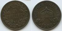 Deutsch Ostafrika Tanzania 5 Heller H0974 - DOA German East Africa William II. 1888-1918 -