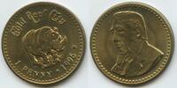 Südafrika Jeton "Gold Reef City" 1 Penny Token G13005 - Gold Reef CasinoSouth Africa Nashorn Paul Kruger -