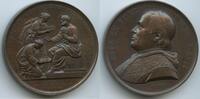 Vatikan Italien-Kirchenstaat Roma Bronzemedaille Papst Pius IX.1846-1878 M#8711 - Auf die Einführung des Petruspfennig -