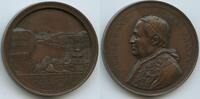 Vatikan Italien-Kirchenstaat Rom Große Bronzemedaille Papst Pius IX. 1846-1878 1875 M#8772 - Zur Erinnerung an den Bau des neuen Armenhospizes EF