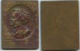 Deutsches Reich Einseitige Bronzeplakette nd. GY194 - Richard Wagner 22. Mai 1813 - 13. Februar 1883 aEF, fleckig