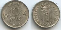 Norwegen 10 Öre (10 Øre) Silber G4895 - Haakon VII. 1905-1957 Norge Norway -
