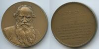 Russland UdSSR Sowjetunion CCCP Bronzemedaille M#8827 - Leo Tolstoi 1828-1910 russischer Schriftsteller und Denker -