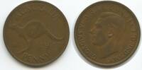 Penny G12317 - Australien One Melbourne KM#36 Känguru George VI. Australia -