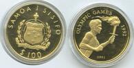 Samoa Western-Samoa 100 Tala Gold M#5535 - Olympic Games 1992 - Malietoa Tanumafili II. 1962-2007 -