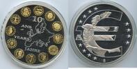  GX613 -   Gigant  2013 - 10 Jahre Euro Goldauflage Proof Europa Medaille 2013 - 10 