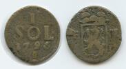 Luxemburg Belagerung 1 Sol Bronze G7705 - SEHR RAR Franz II. Siege Coinage -