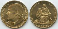 Vatikan Italien-Kirchenstaat Bronzemedaille vergoldet M3721 - La Pieta Michelangelo - Papst Johannes Paul II. -