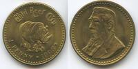 Südafrika 1 Penny T381 - Gold Reef Casino Token South Africa Nashorn -