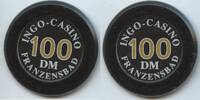 Tschechoslowakei 100 DM Spielbankjeton Casino Mark Casinomarke M#7431 - Ingo-Casino Franzensbad Tschechien -