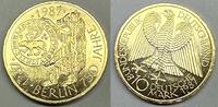 Deutschland Bundesrepublik 10 Deutsche Mark Silber vergoldet S0139 - 750 Years Berlin Germany Silver-Gold Plated -