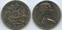 Isle of Man One Crown GS1441 - Moskau Russland - Summer Olympics Moscow Russia - Queen Elizabeth II. -
