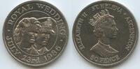 Ascension Island 50 Pence GS727 - Royal wedding of Prince Andrew with Sarah Ferguson -