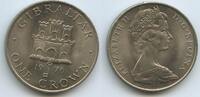 Gibraltar One Crown GS1232 - Castle Queen Elizabeth II. -