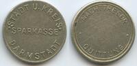 Deutschland Bundesrepublik Hessen Wertmarke Jeton T609 - Stadt u. Kreis Sparkasse Darmstadt - Nachttresor Quittung -