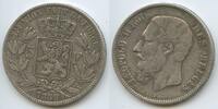 Belgien 5 Francs Silber GS894 - Des Belges Leopold II. 1865-1909 -