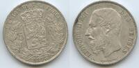 Belgien 5 Francs Silber H0963 - Des Belges Leopold II. 1865-1909 Belgium -