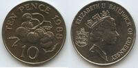 Guernsey 10 Pence (Ten Pence) G10007 - Tomaten - Tomato plant - Queen Elizabeth II. -