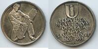 Schweiz Eidgenossenschaft Silbermedaille GN1528f - St. Gallen 150-Jahrfeier Beitritt zum Bund 1803-1953 Switzerland -