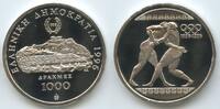 Griechenland 1000 Drachmai Silber G2398 - RAR Ancient Wrestlers - 100th Anniversary of Olympic Games Proof -