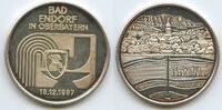 Deutschland Bundesrepublik Bayern Silbermedaille 18.12.1987 GX1073 - Bad Endorf in Oberbayern Jodquelle 4848.8 Meter Fast unzirkuiert, Patina