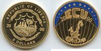 Liberia 5 Dollars G0235 - Europe ECU Multicolor-Gold-Plated -