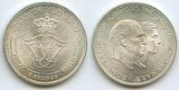 5 Kroner Silber 1960 C♥S Dänemark H0899 - Silberhochzeit Silver Wedding Anniversary Denmark Fast unzirkuiert, leichte Patina