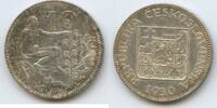 Tschechoslowakei 10 Korun Silber H0796 - Czechoslovakia Czechoslovak Republic Czech lion -