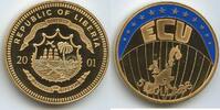 Liberia 5 Dollars PA021 - Europe ECU Multicolor-Gold-Plated -